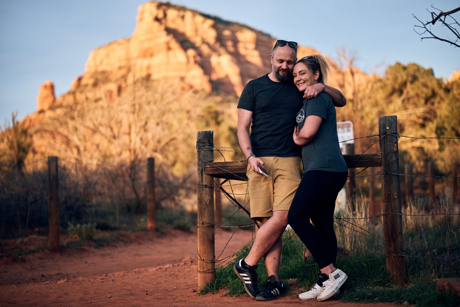 Couple at sunset in Sedona